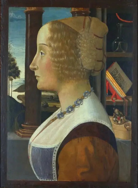Portrait d'une femme - Domenico Ghirlandaio image 1 reproduction d’œuvre d’art à l’huile