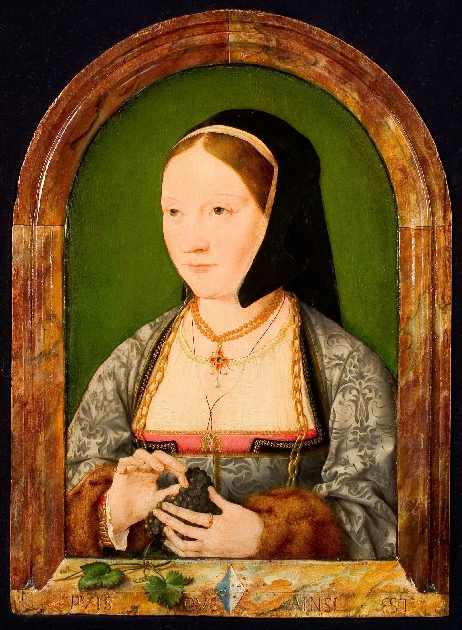 Portrait d'une femme inconnue - Joos van Cleve image 1 reproduction de peinture à l’huile