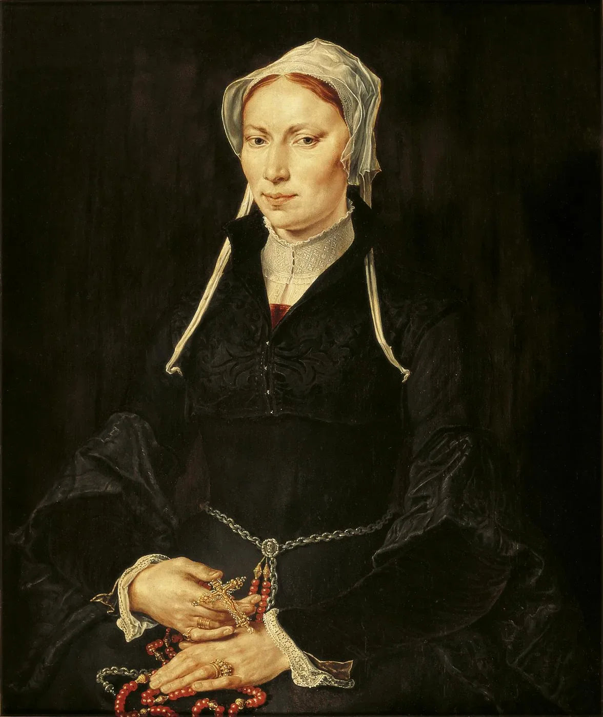 Portrait d'une femme - Maarten van Heemskerck image 1 reproduction de peinture à l’huile