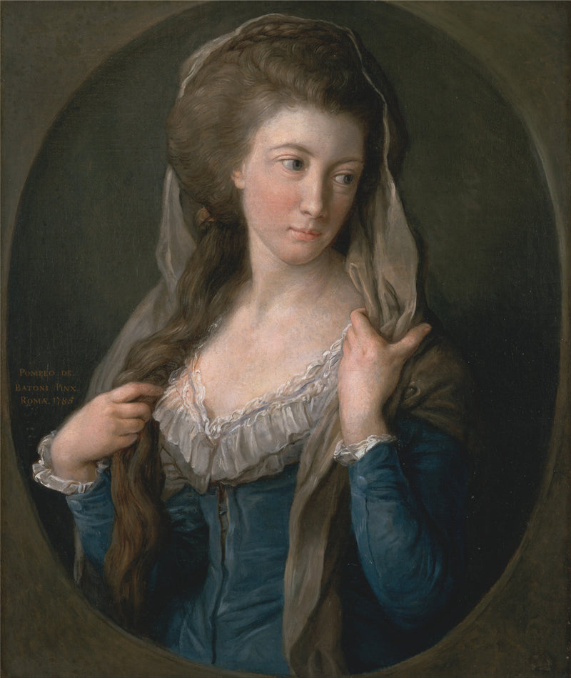 ภาพเหมือนหญิงสาว ซึ่งโดยทั่วไปเชื่อกันว่าเป็น Margaret Stuart, Lady Hippisley - Pompeo Batoni