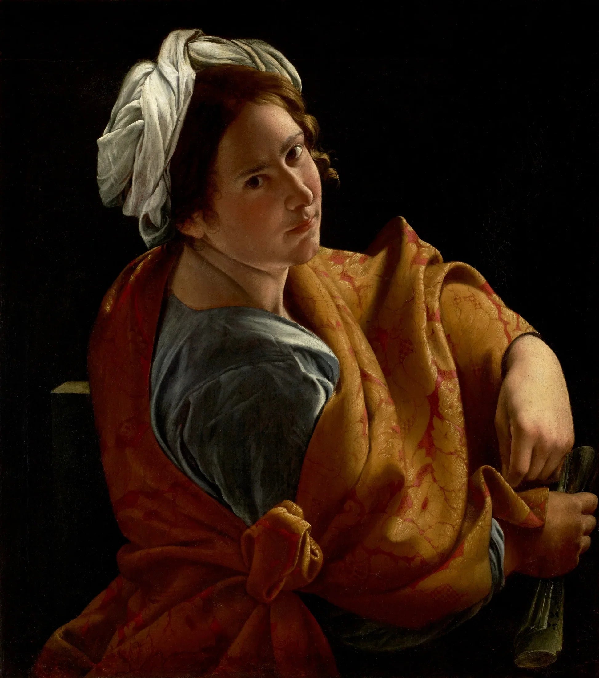 Portrait d'une jeune femme en sibylle - Orazio Gentileschi image 1 reproduction de peinture à l’huile