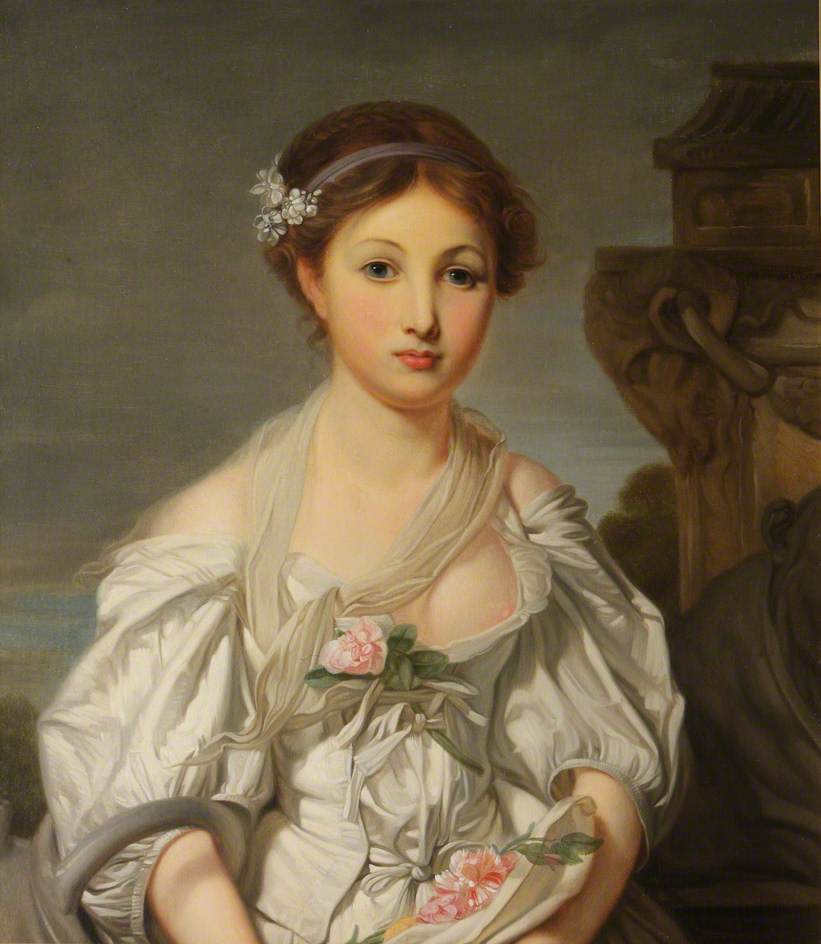 Portrait d'une jeune fille (La cruche cassée) - Jean-Baptiste Greuze image 1 reproduction artisanale de tableau