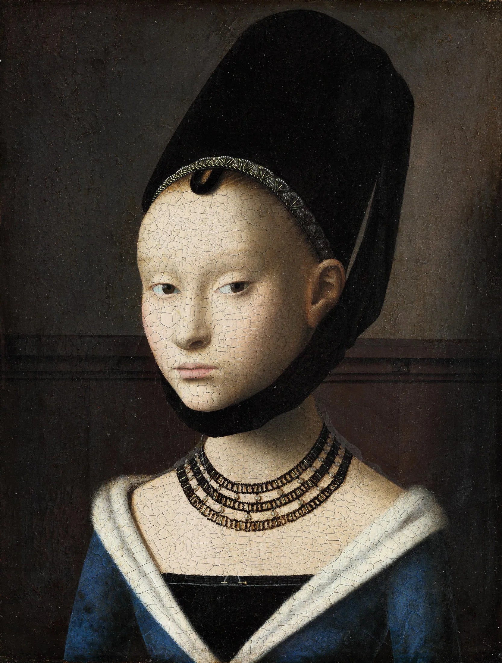 Portrait d'une jeune fille - Petrus Christus image 1 reproduction de peinture à l’huile