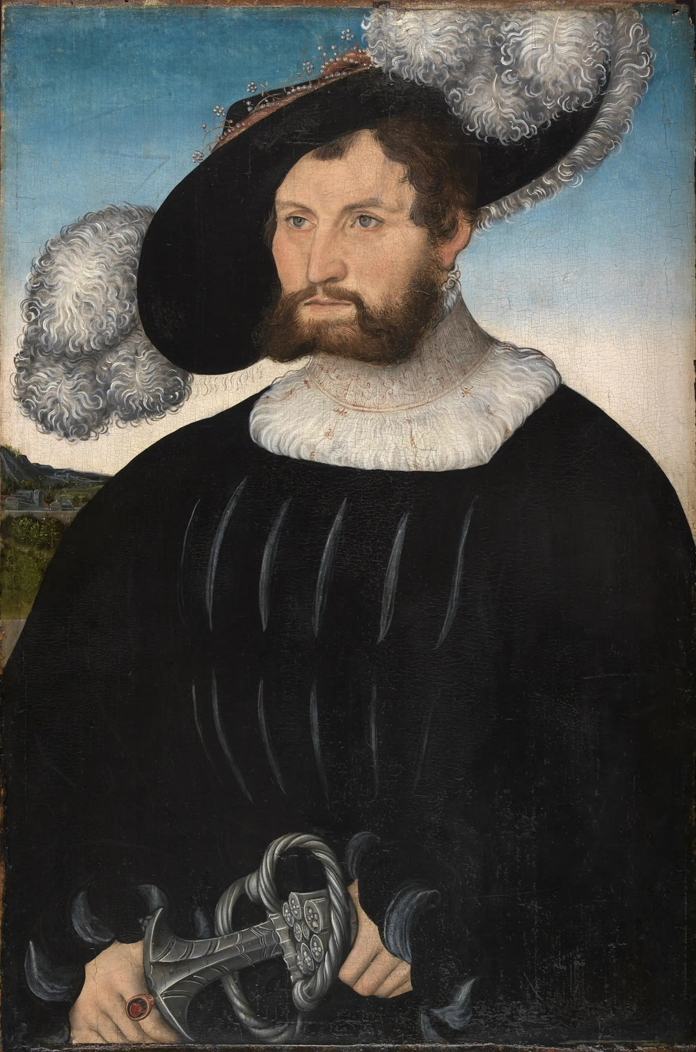 Portrait de A. de Rechenberg - Lucas Cranach the Elder image 1 reproduction de peinture à l’huile