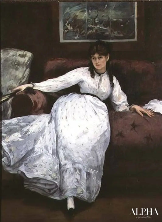 Portrait de Berthe Morisot - Edouard Manet - Reproductions de tableaux et peintures haut de gamme