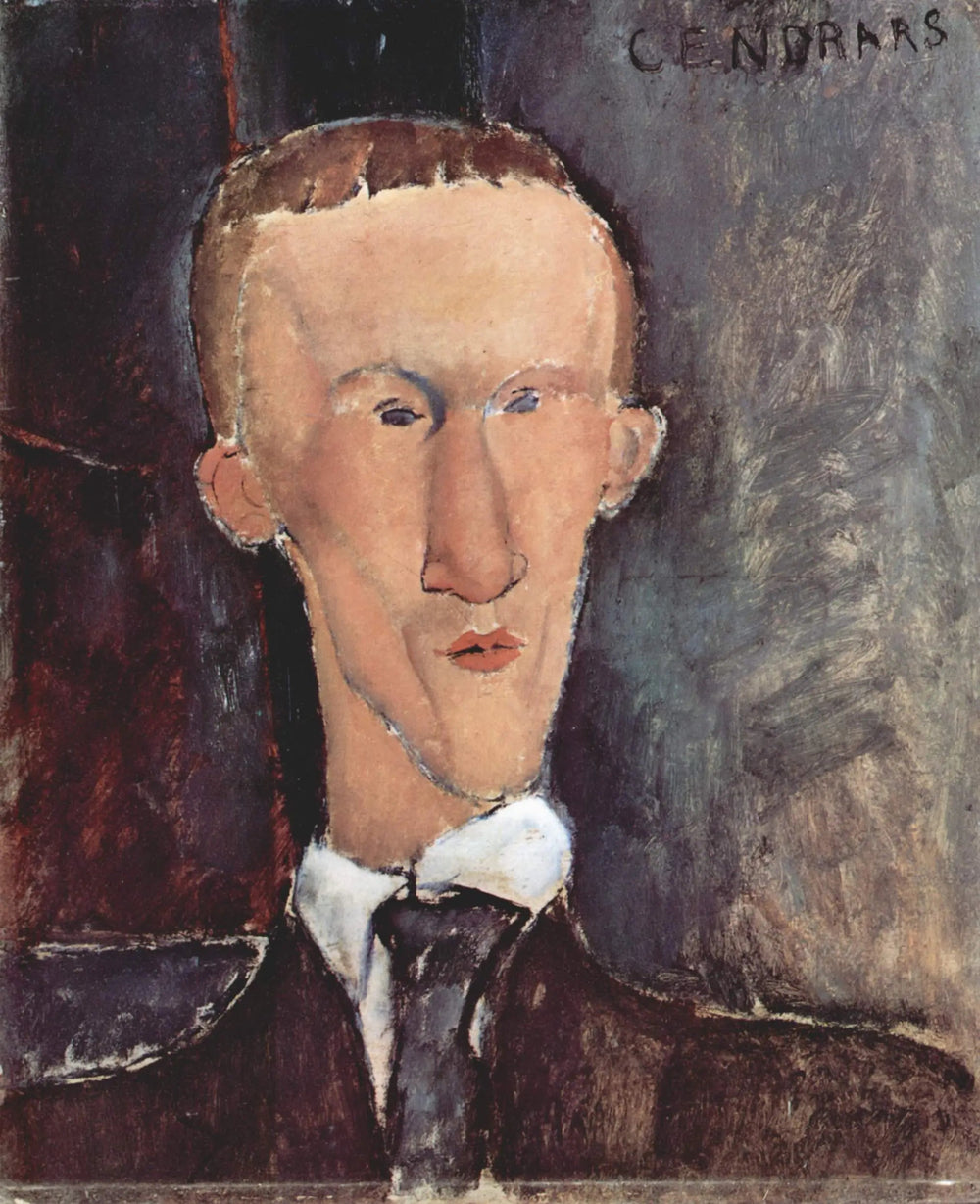 Portrait de Blaise Cendrars - Amedeo Modigliani image 1 reproduction de peinture à l’huile