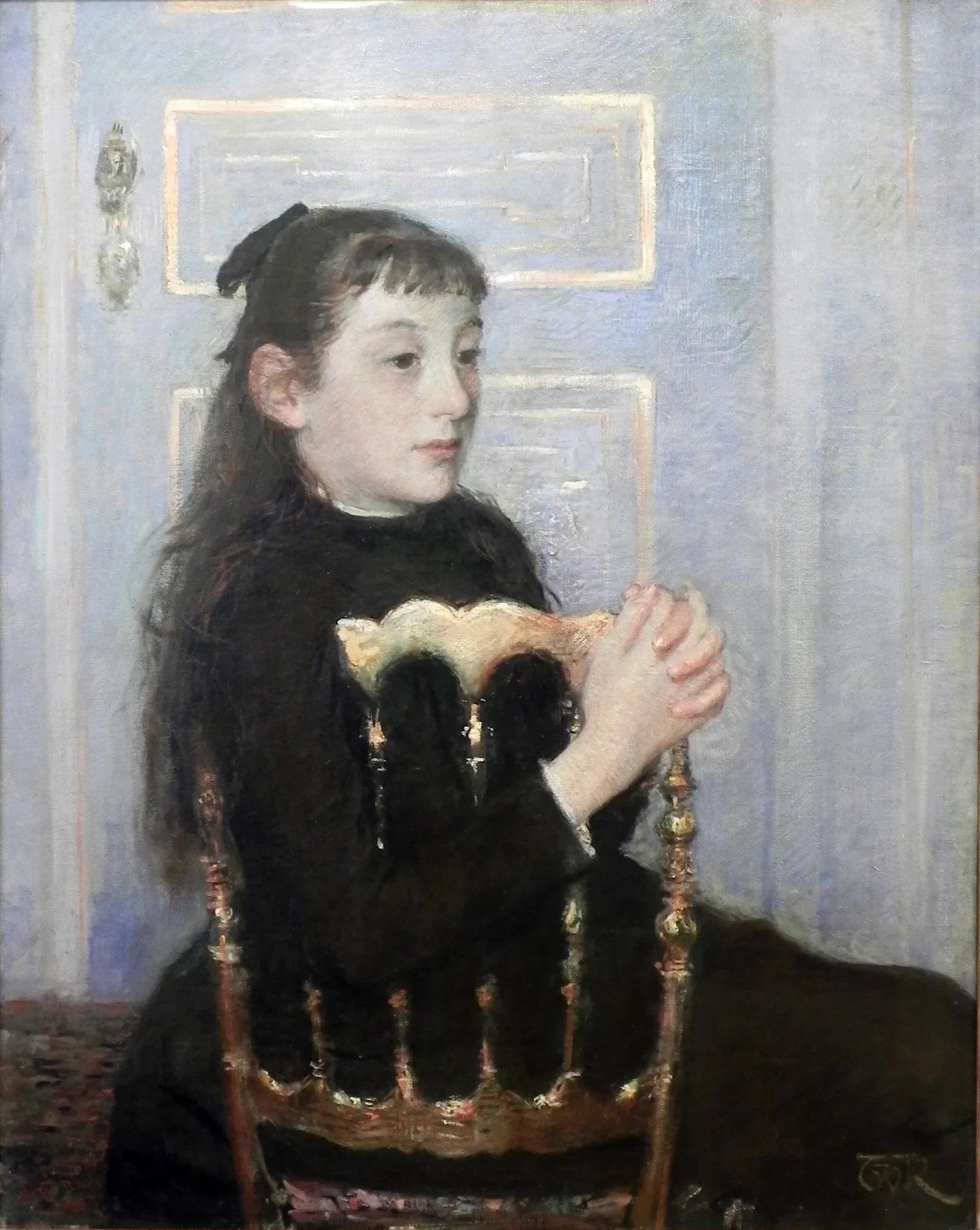 Portrait de Camille van Mons - Théo van Rysselberghe image 1 reproduction artisanale de tableau