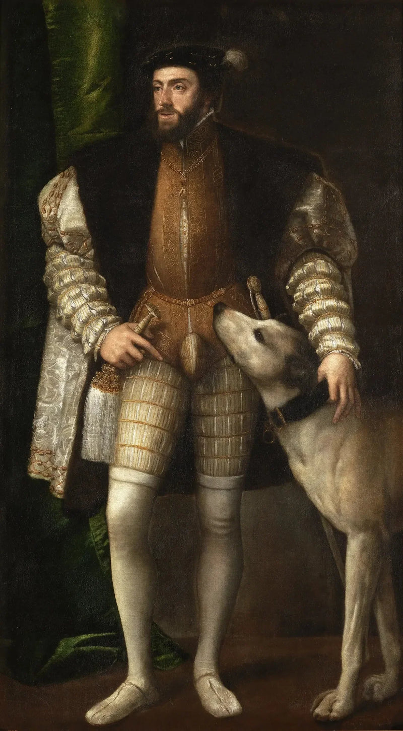 ภาพเหมือนของชาร์ลส์ที่ 5 กับสุนัข - Titian