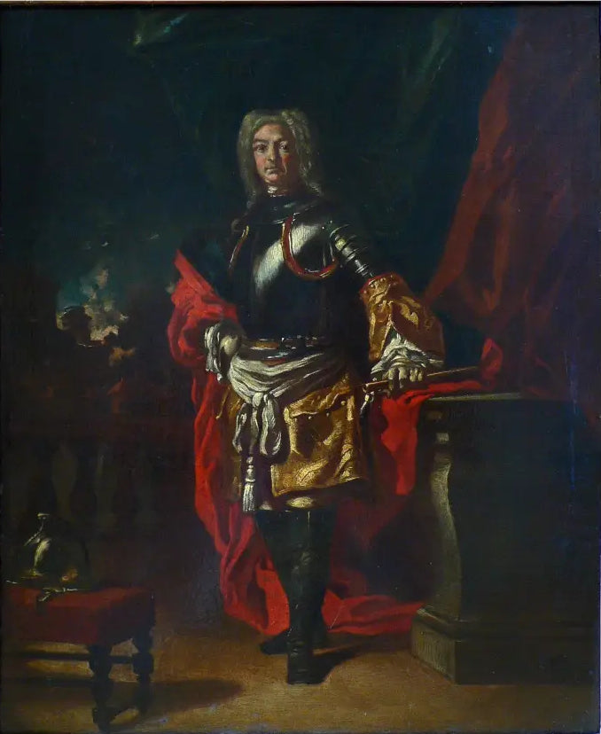 ภาพเหมือนของ Diego d'Aragona Pignatelli ในเครื่องแบบนายพลรถเกราะ - Francesco Solimena