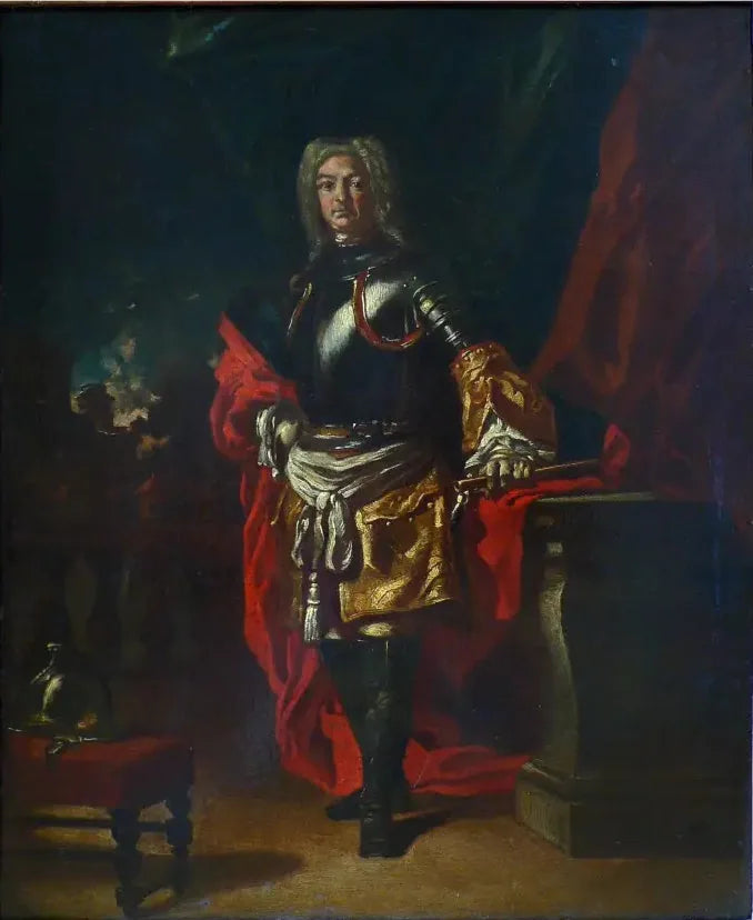 Portrait de Diego d'Aragona Pignatelli en uniforme de général cuirassier - Francesco Solimena image 1 reproduction artisanale de tableau