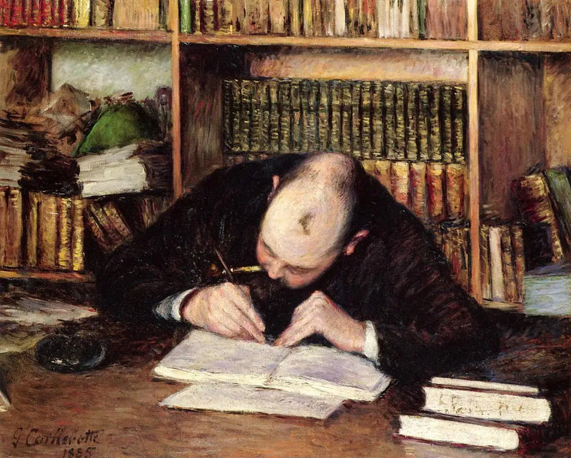ภาพเหมือนของ Émile-Jean Fontaine, บรรณารักษ์ - Gustave Caillebotte