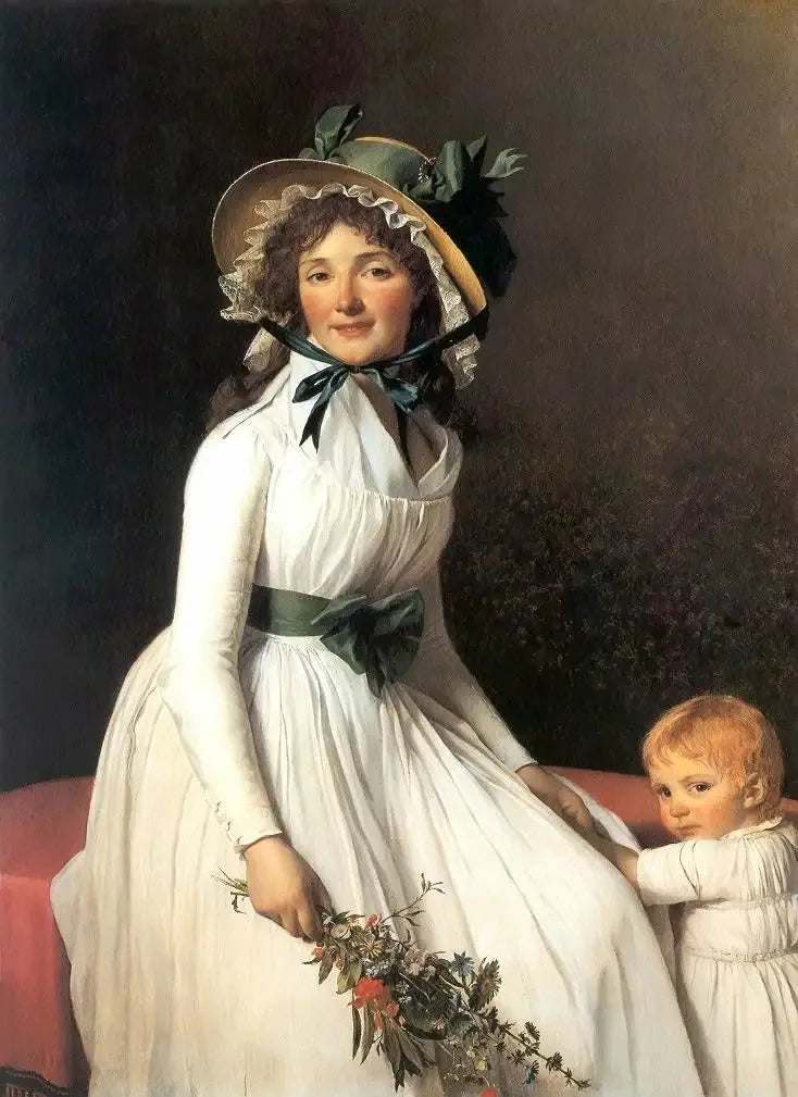 Portrait de Émilie Sériziat et fils fils - Jacques-Louis David image 1 reproduction de peinture à l’huile