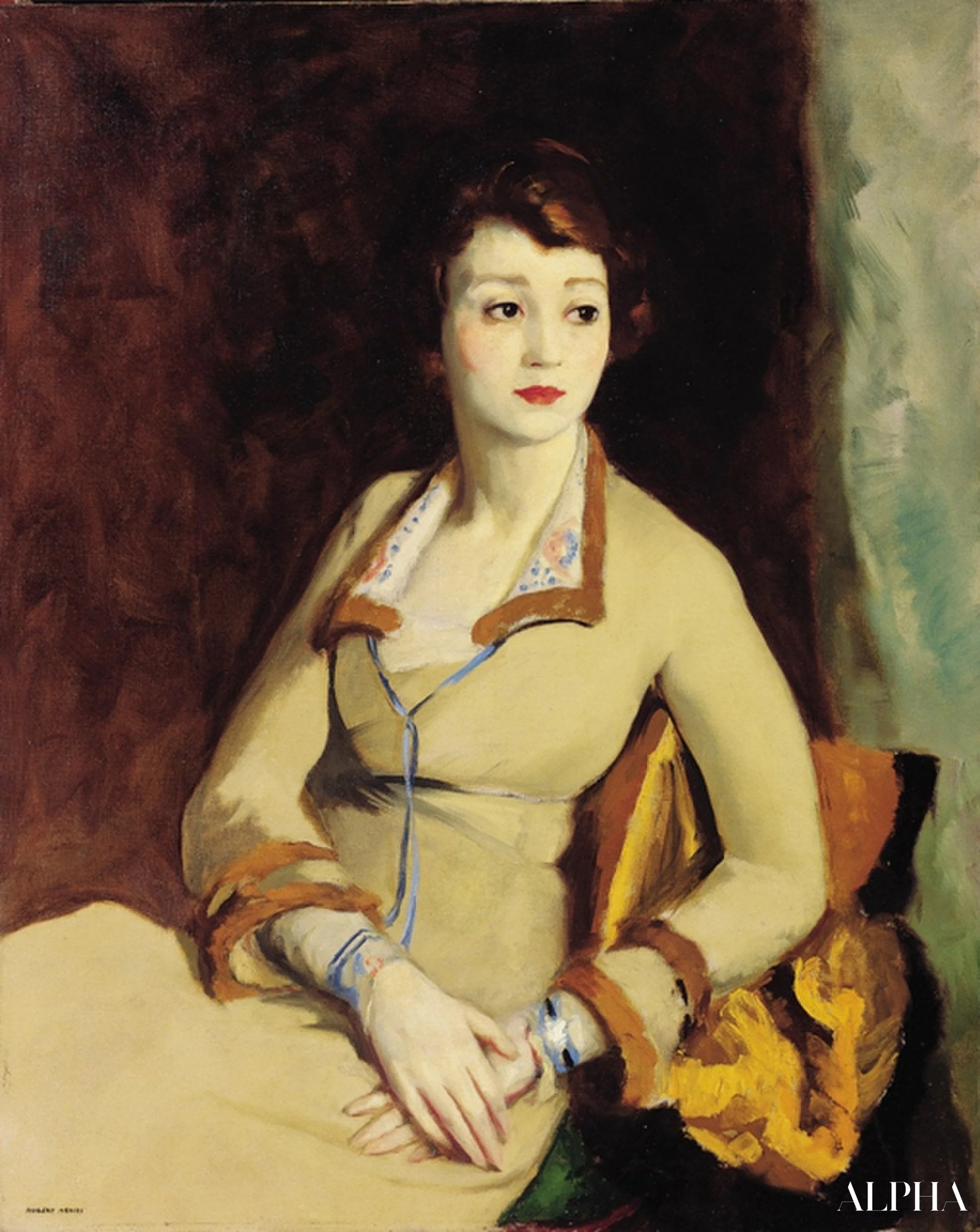 Portrait of Fay Bainter - Robert Henri - High-end reproductions of paintings and artworks