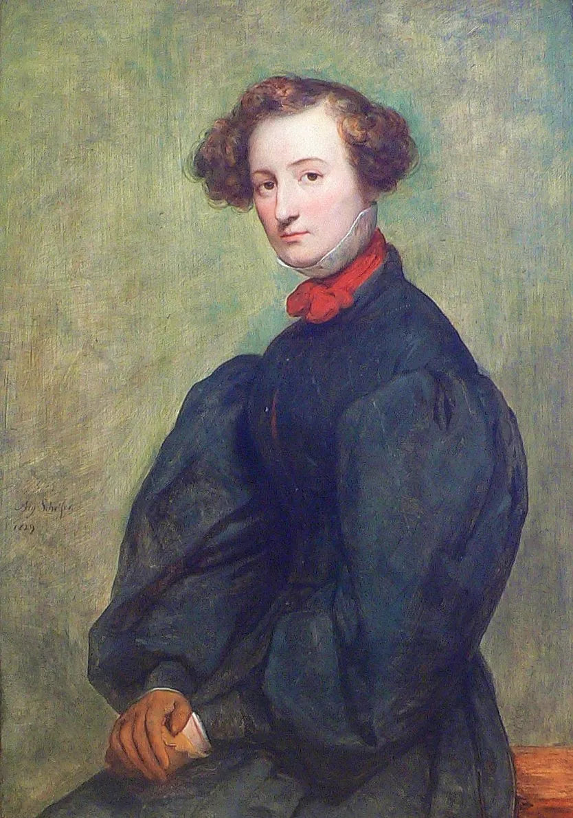 Portrait de Félicie de Fauveau - Ary Scheffer image 1 copie de tableau peinte à la main