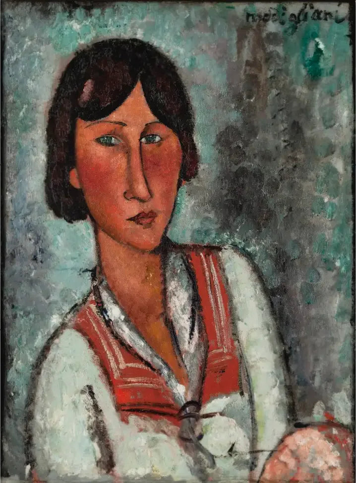 Portrait de femme - Amedeo Modigliani image 1 tableau peint à l’huile sur toile