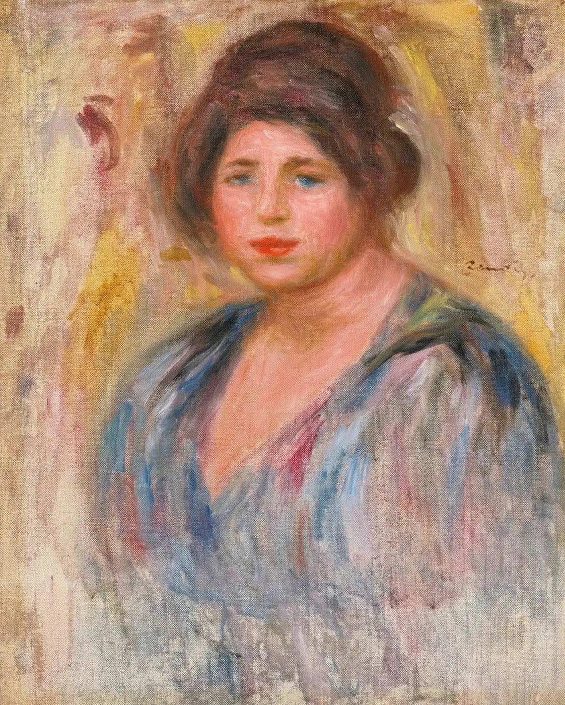 Portrait de femme (Gabrielle Renard) - Pierre-Auguste Renoir image 1 reproduction artisanale de tableau