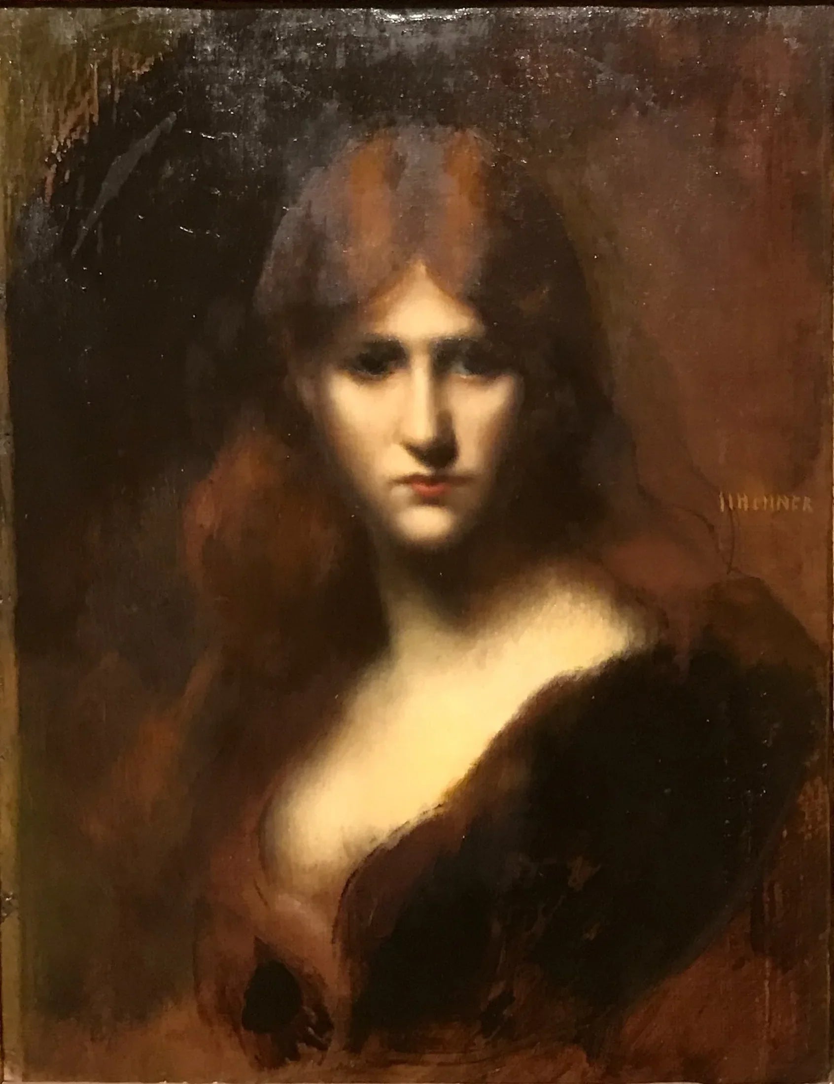 Portrait de femme, Lola - Jean-Jacques Henner image 1 reproduction artisanale de tableau