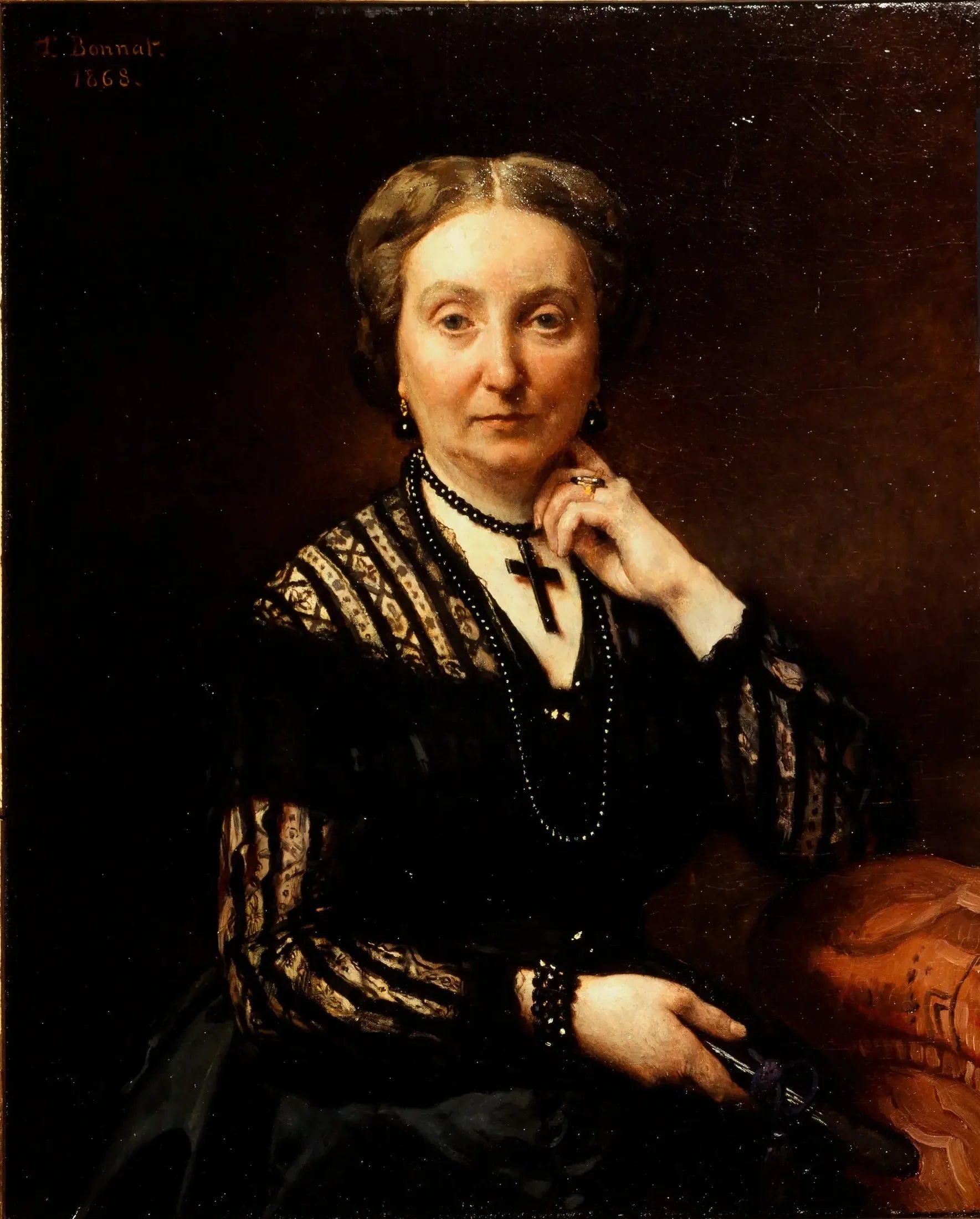 Portrait de femme (P2688) - Léon Bonnat image 1 reproduction de peinture à l’huile