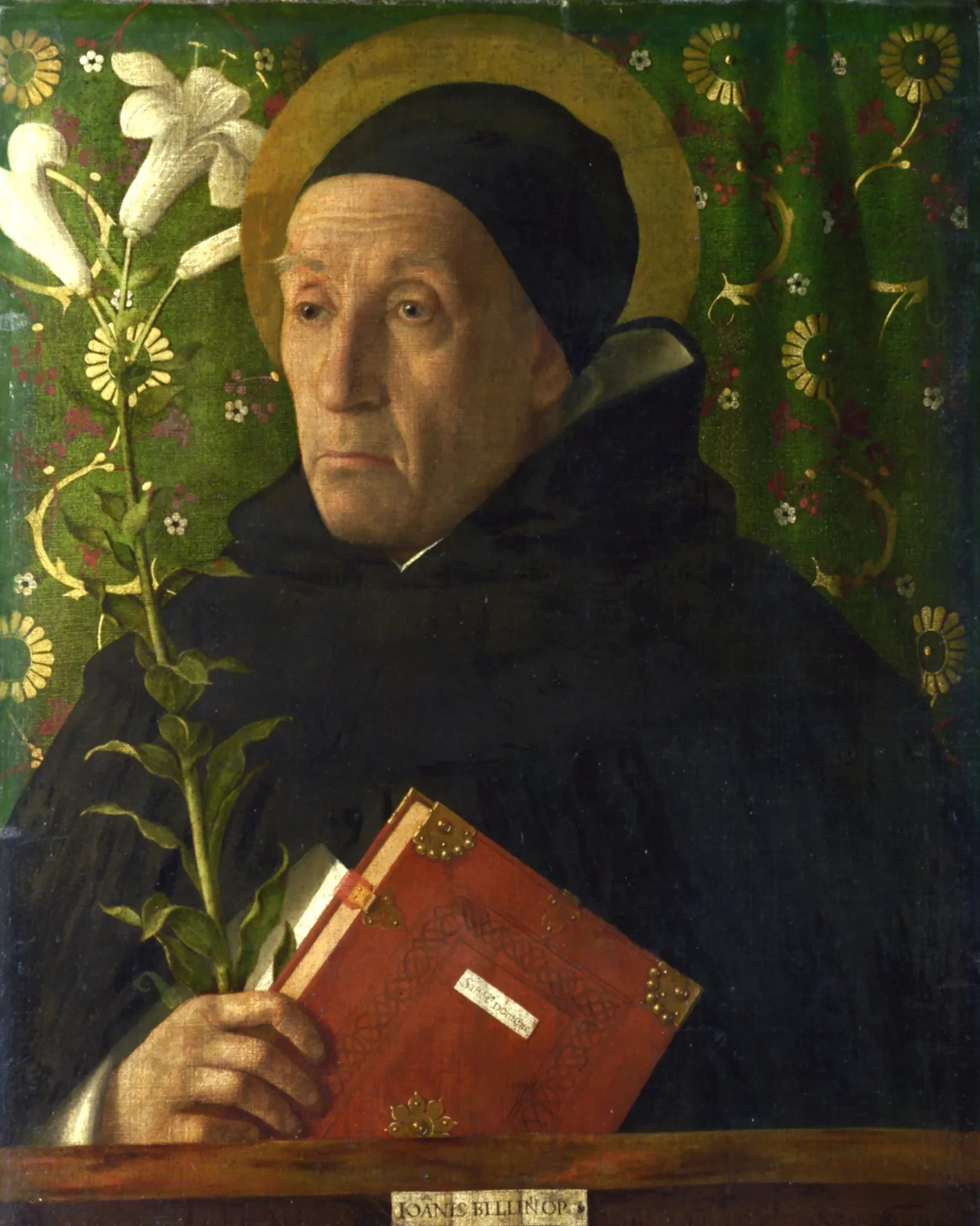 Portrait de Fra Teodoro d'Urbino en saint Dominique - Giovanni Bellini image 1 tableau peint à l’huile sur toile
