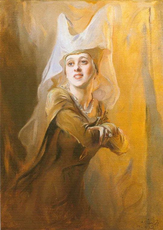Portrait de Gwen Ffrangcon Davies (1891-1992), actrice britannique - Philip de László