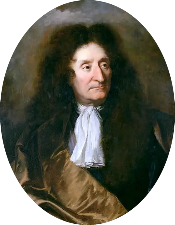 Portrait de Jean de La Fontaine (1621-1695), poète - Hyacinthe Rigaud image 1 reproduction d’œuvre d’art à l’huile