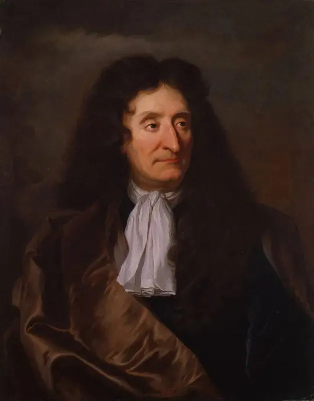 Portrait de Jean de La Fontaine - Hyacinthe Rigaud image 1 reproduction artisanale de tableau