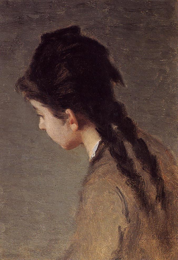 ภาพเหมือนของ Jeanne จากด้านข้าง - Eva Gonzalès