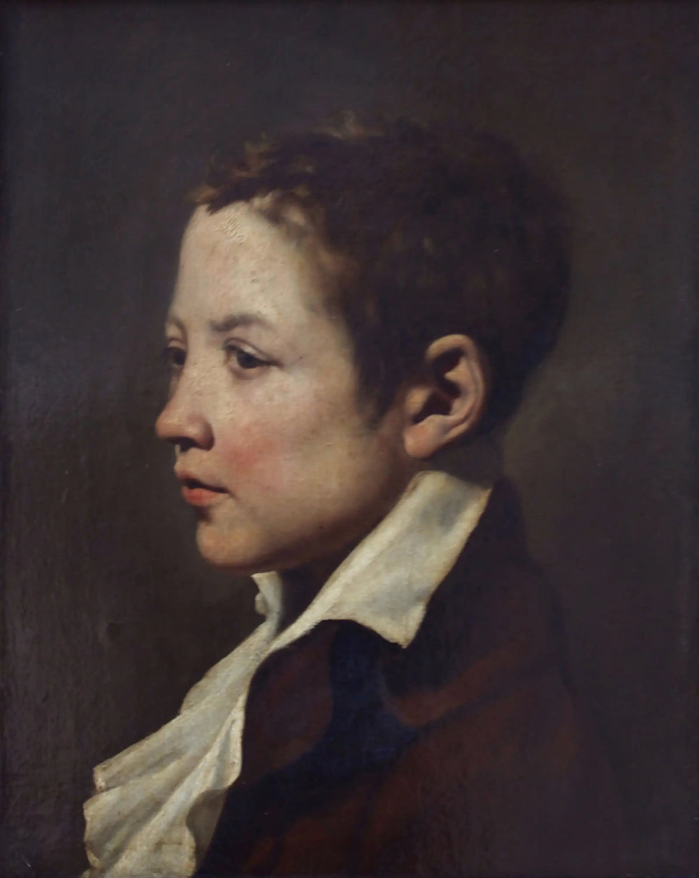 Reproduction du tableau « Portrait de jeune garçon - Jacques-Louis David » par Alpha Reproduction en peinture à l’huile