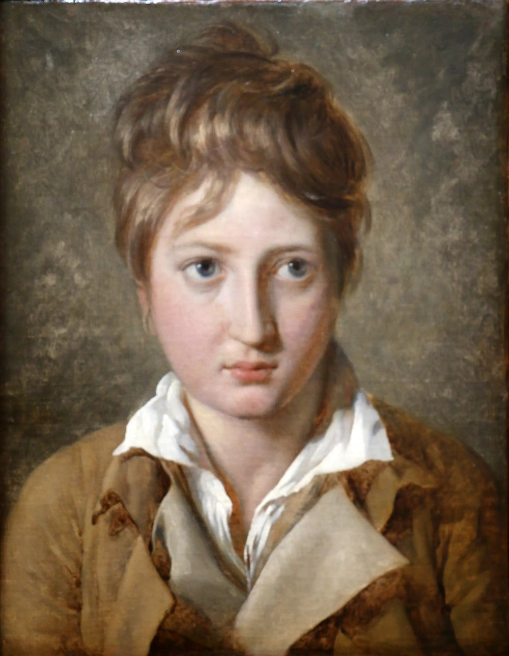 Reproduction du tableau « Portrait de jeune garçon - Jacques-Louis David » par Alpha Reproduction en peinture à l’huile