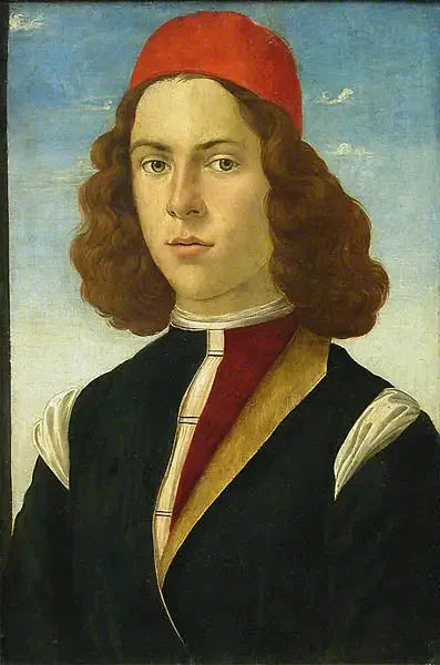 Portrait de jeune homme - Sandro Botticelli image 1 reproduction de peinture à l’huile