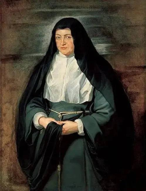 Portrait de l'archiduchesse Isabelle-Claire Eugénie, régente espagnole des Pays-Bas, en habit de clarisse - Peter Paul Rubens image 1 tableau peint à l’huile sur toile