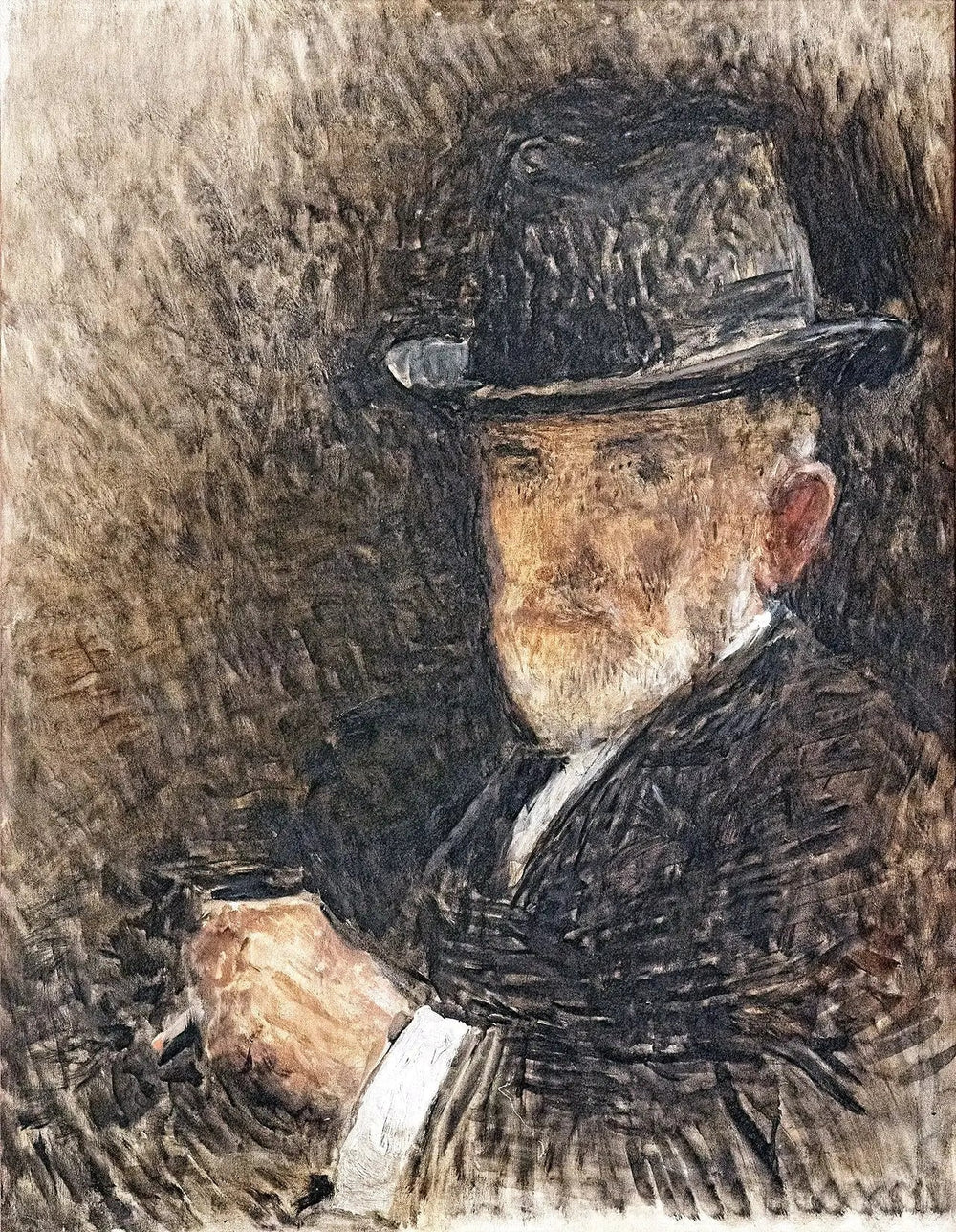 Portrait de l’artiste au chapeau - Léon Bonnat - Alpha Reproduction