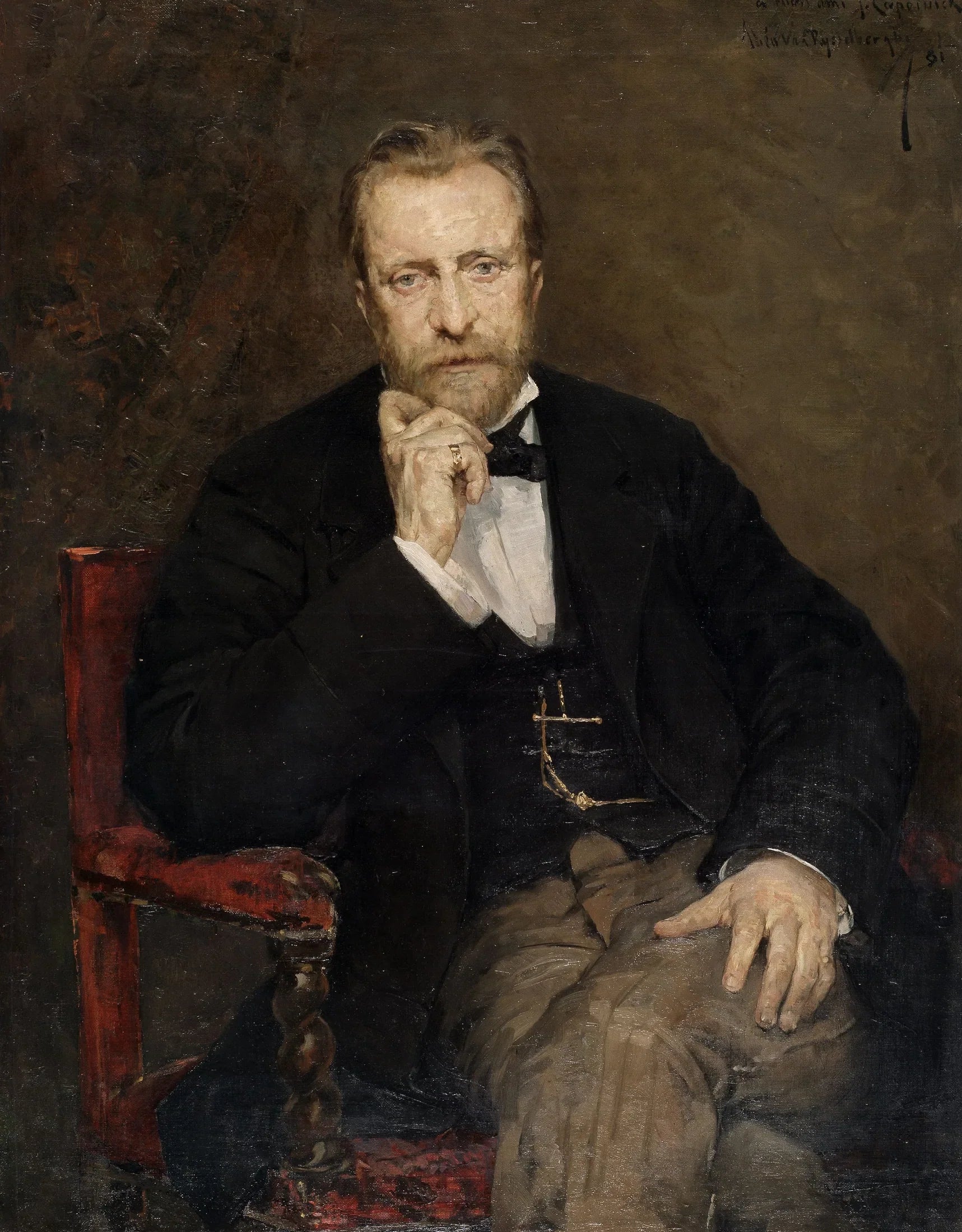 Portrait de l'artiste Jean Capeinick - Théo van Rysselberghe image 1 reproduction de peinture à l’huile