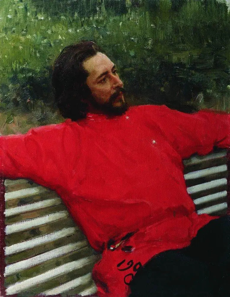 ภาพเหมือนนักเขียน Leonid Nikolaïevitch Andreïev (ช่วงฤดูร้อน). - Ilya Repin