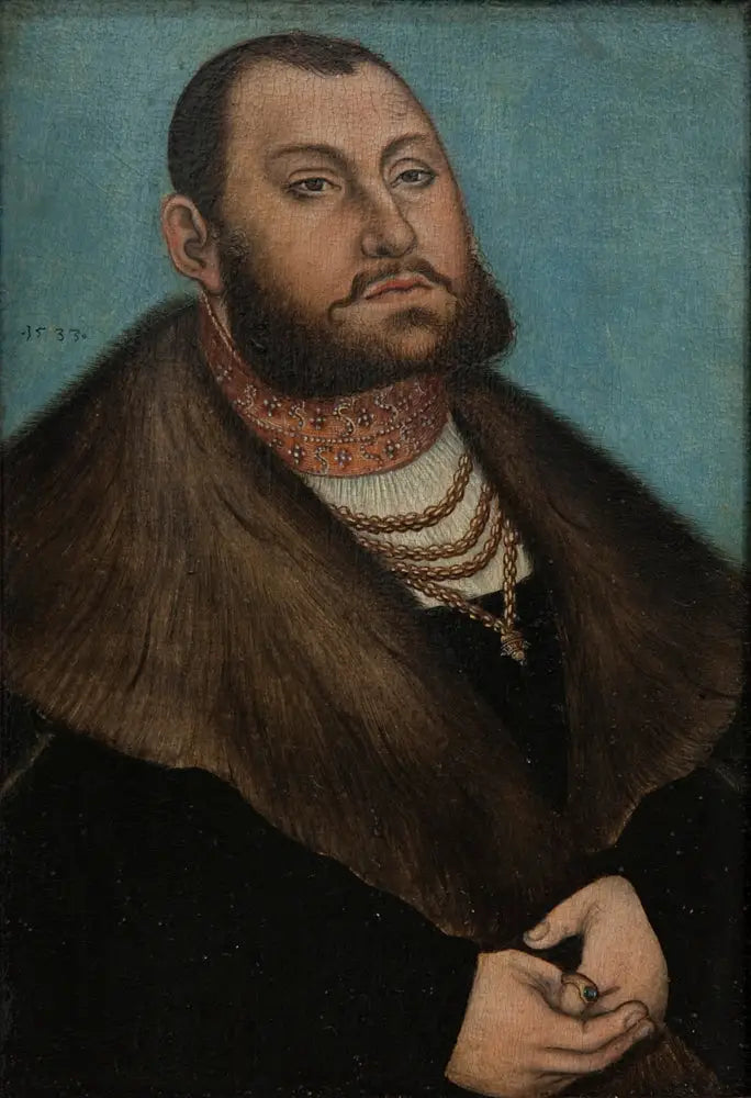 Portrait de l'électeur Jean Frédéric le Magnanime de Saxe (1503-1554) - Lucas Cranach the Elder image 1 reproduction artisanale de tableau