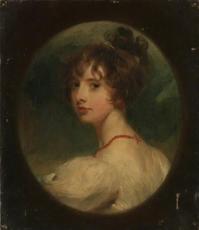 ภาพเหมือนของคุณ Emily Mary Lamb ผู้ทรงเกียรติ (1787-1869) ซึ่งในอนาคตจะเป็นเคาน์เตส Cowper และเวสต์เกต Palmerston - โธมัส ลอว์เรนซ์