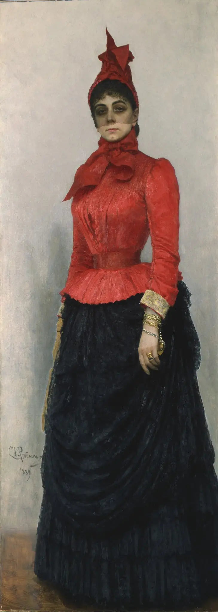 Portrait de la baronne V.I. Ikskul von Hildenbandt - Ilya Repin image 1 tableau peint à l’huile sur toile