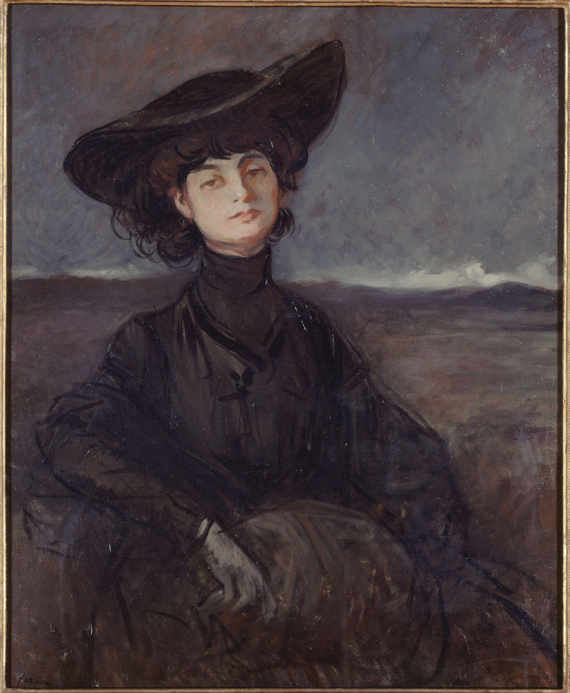 ภาพเหมือนของเคาน์เตส Anna de Noailles เกิด Brancovan (1876-1933), นักกวี - Jean-Louis Forain