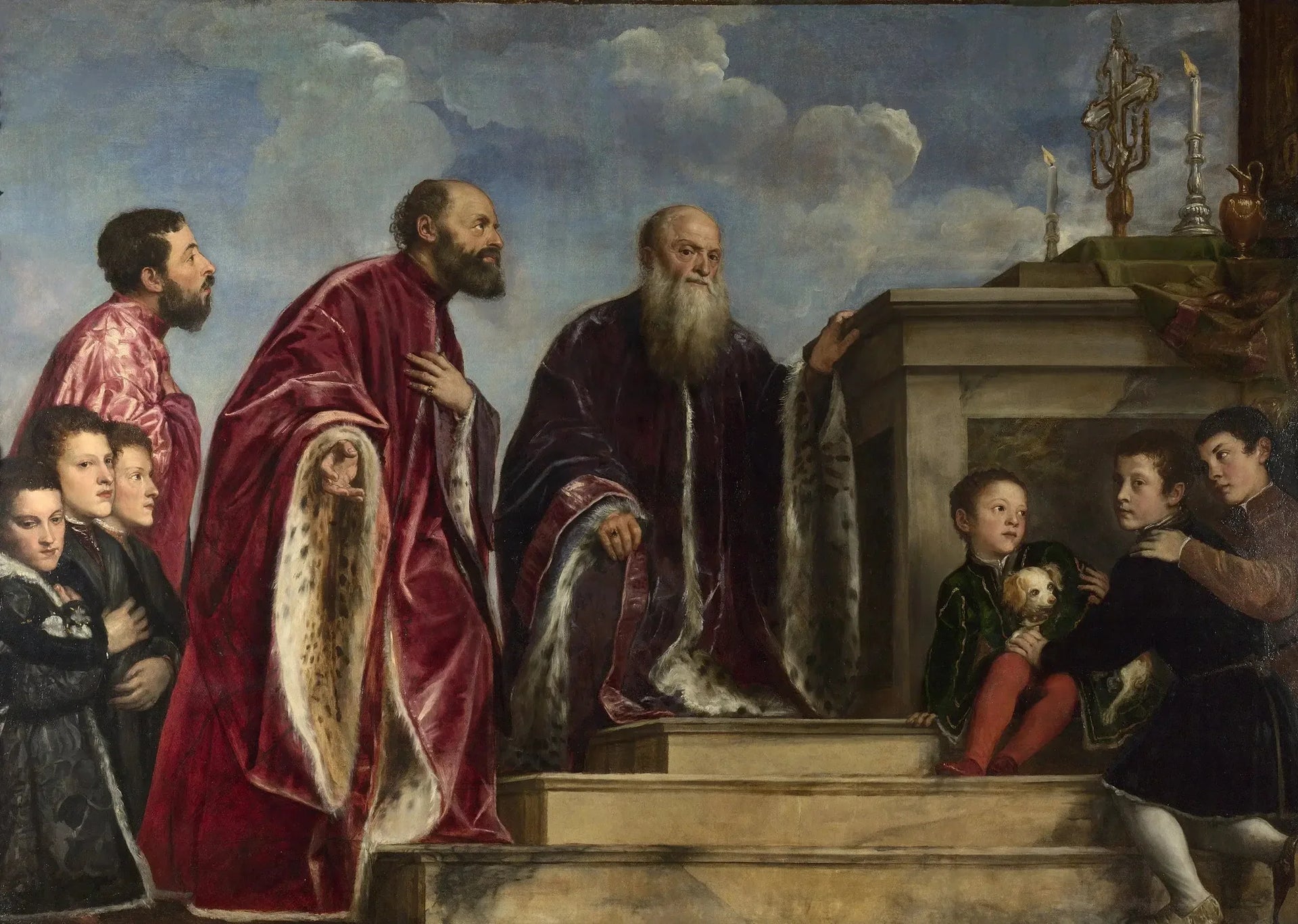 Portrait de la famille Vendramin - Titian image 1 copie peinte à la main à l’huile