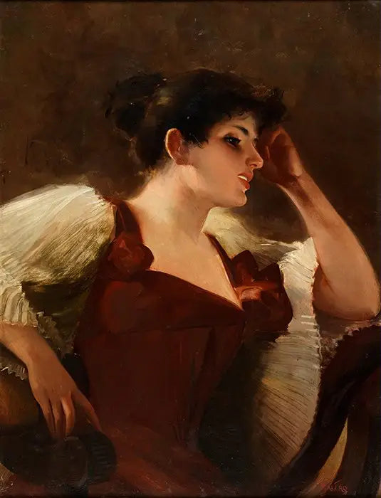 Portrait de la fille de l'artiste - Luis Ricardo Falero image 1 reproduction d’œuvre d’art à l’huile