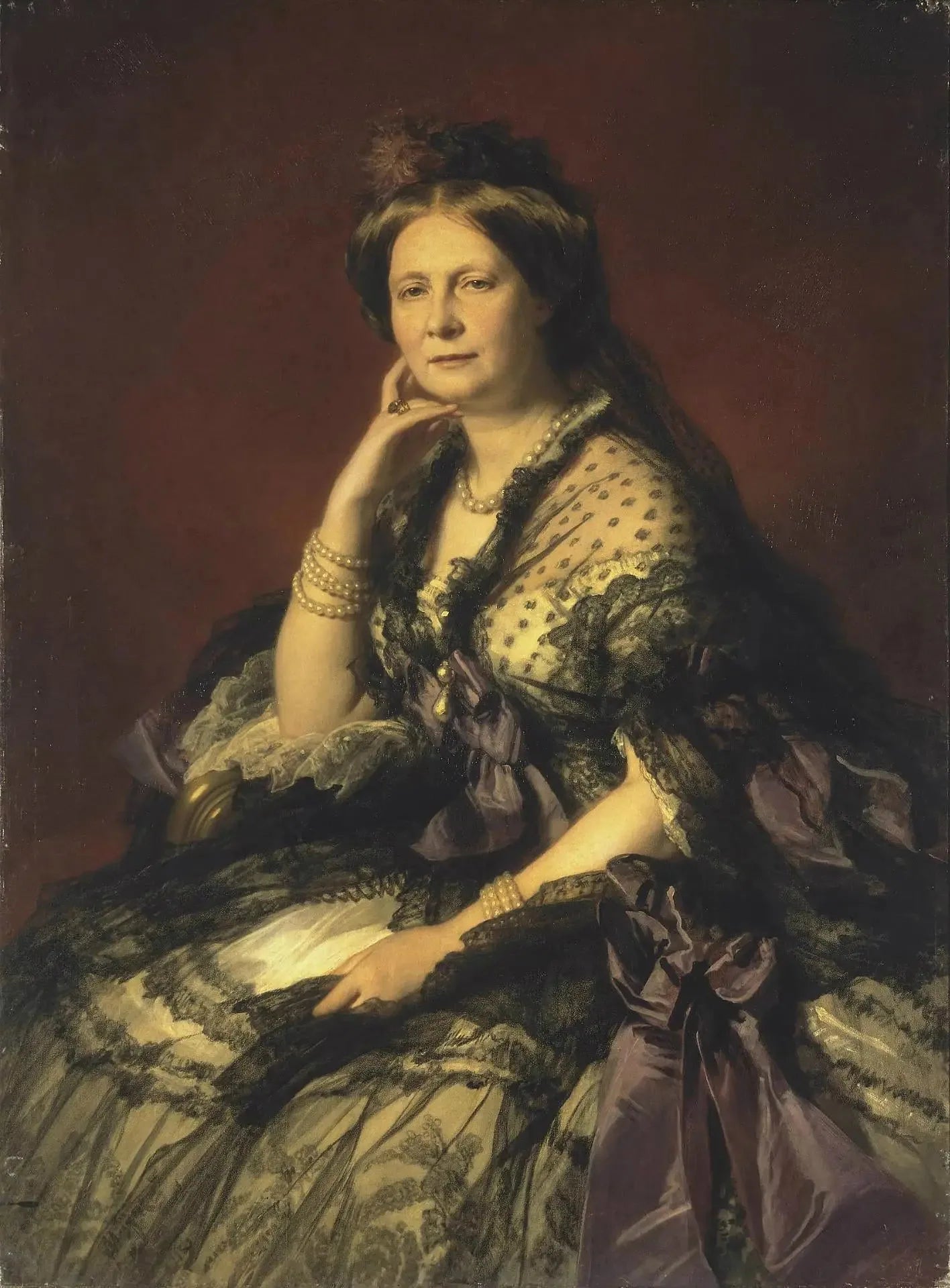 Portrait de la grande-duchesse Elena Pavlovna - Franz Xaver Winterhalter image 1 tableau peint à l’huile sur toile