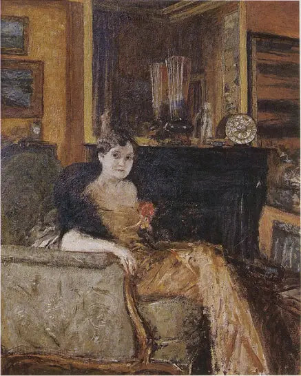 Portrait de la princesse Elizabeth Bibesco, assise - Édouard Vuillard image 1 reproduction d’œuvre d’art à l’huile