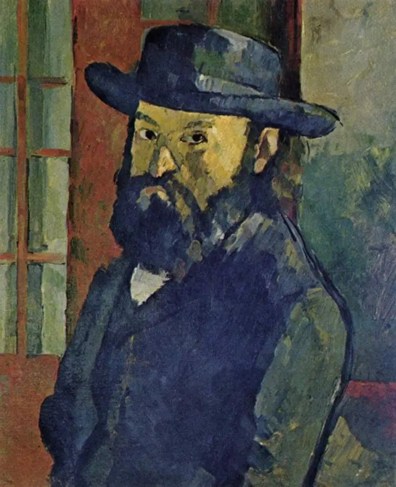 ภาพเหมือนของศิลปินสวมหมวกปีกกว้าง - Paul Cézanne