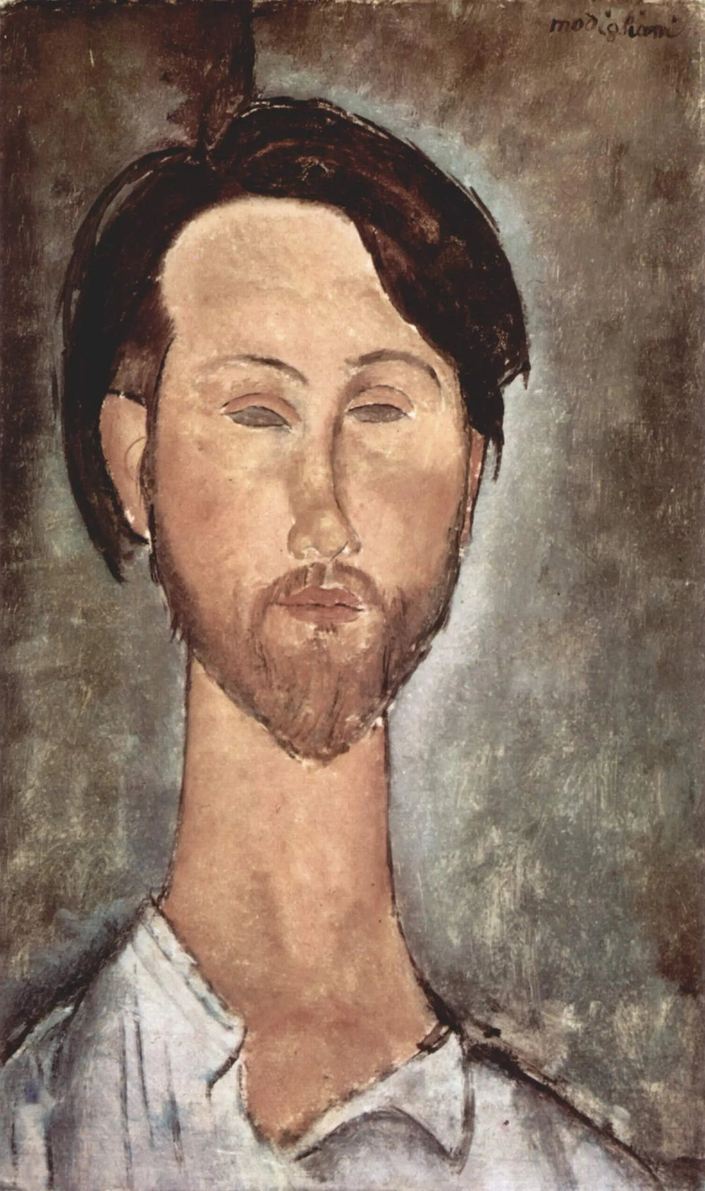 Portrait de Léopold Zborowski - Amedeo Modigliani image 1 reproduction artisanale de tableau