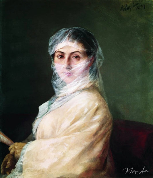 Portrait de l'épouse, Anna Burnazyan-Sarkisova - Ivan Aïvazovski - Reproductions de tableaux et peintures haut de gamme