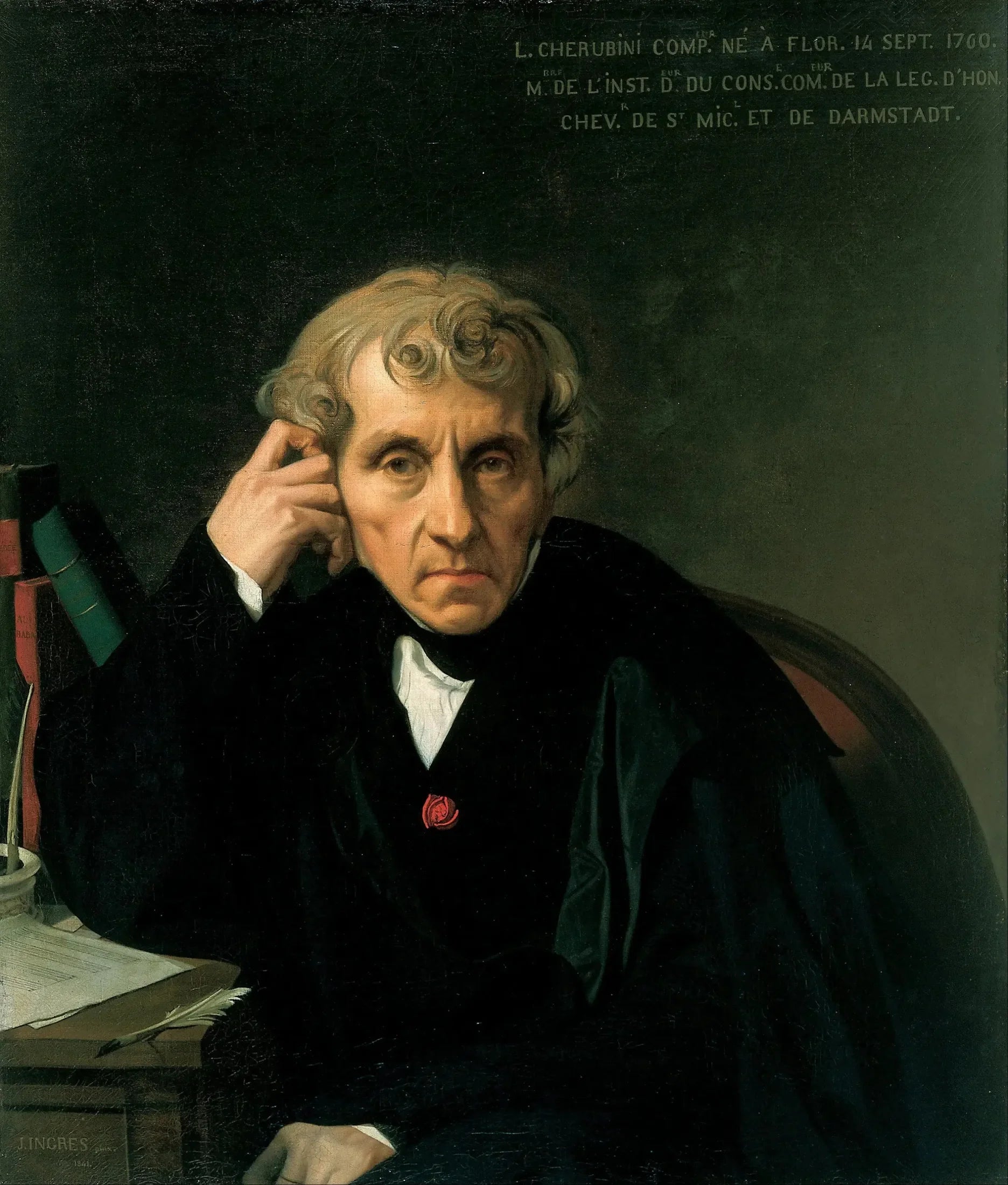 Portrait de Luigi Cherubini - Jean-Auguste-Dominique Ingres image 1 reproduction de peinture à l’huile