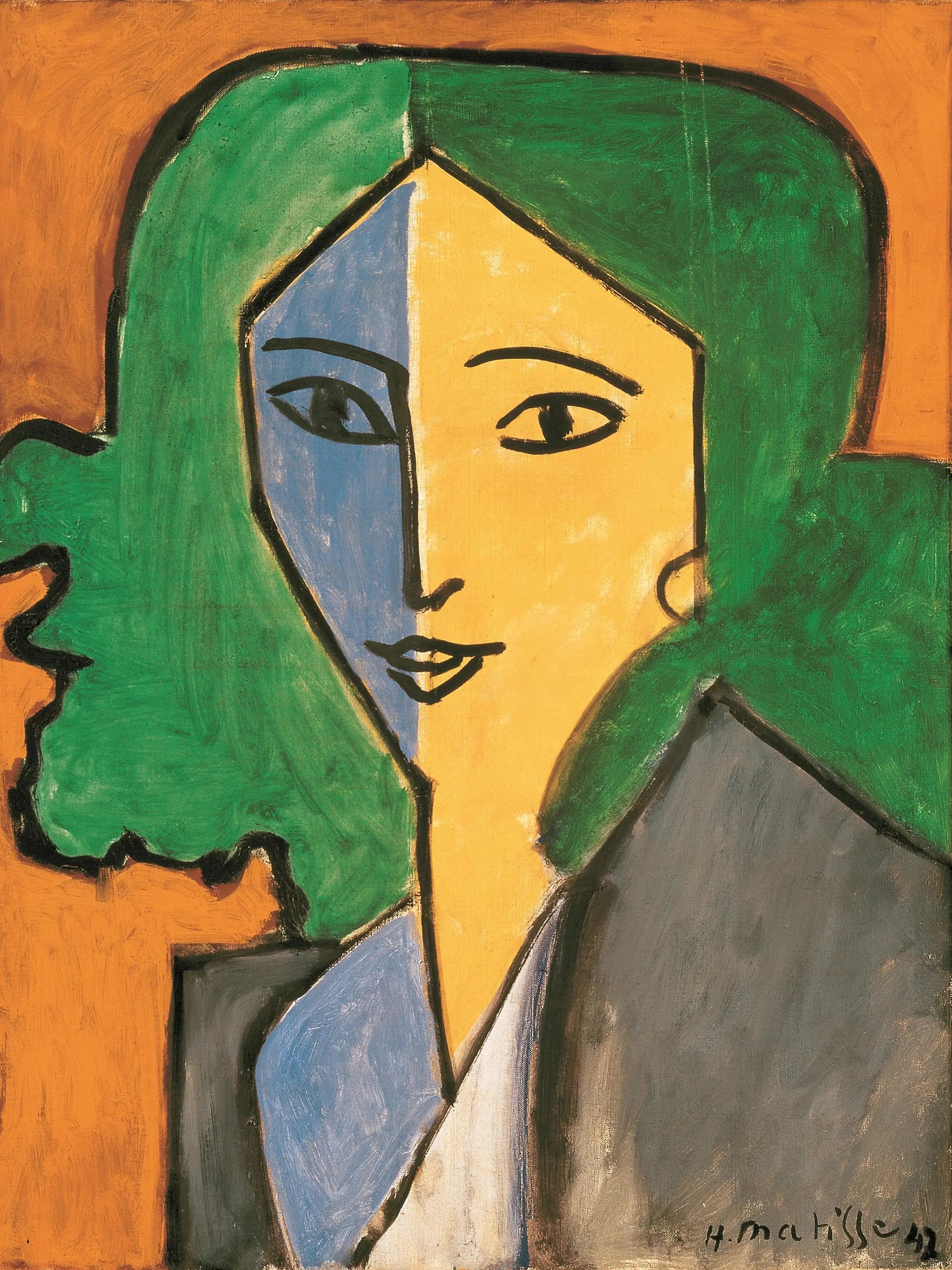 Reproduction du tableau « Portrait de Lydia Delectorskaya - Henri Matisse » par Alpha Reproduction en peinture à l’huile