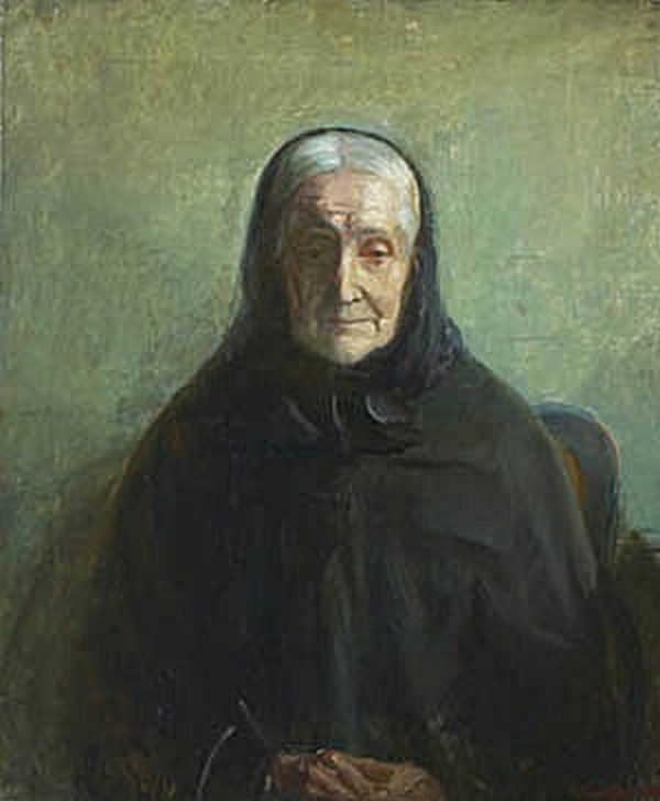 Portrait de ma mère. - Anna Ancher image 1 reproduction de peinture à l’huile