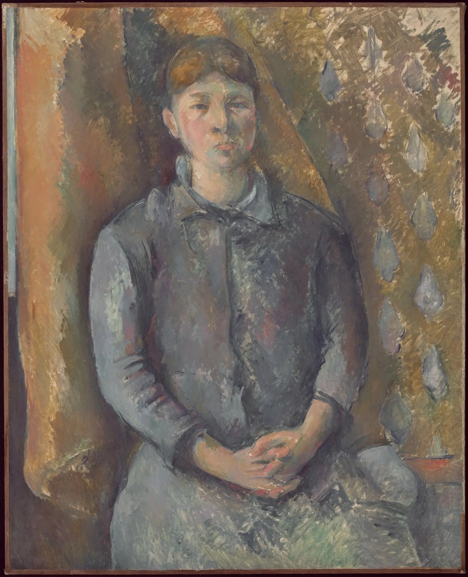 Reproduction du tableau « Portrait de madame Cézanne - Paul Cézanne » par Alpha Reproduction en peinture à l’huile
