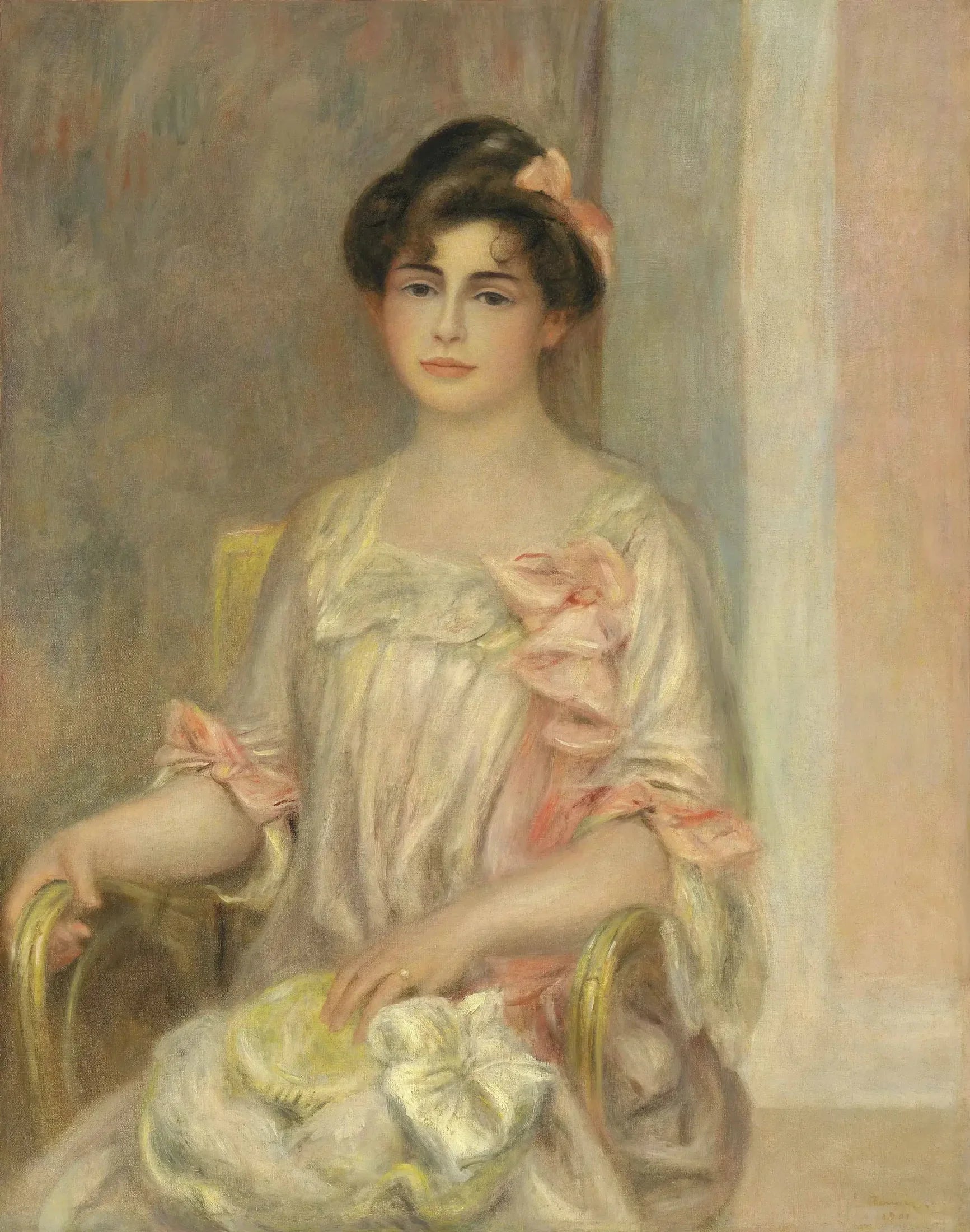 Portrait de Madame Josse Bernheim-Dauberville - Pierre-Auguste Renoir image 1 copie peinte à la main à l’huile